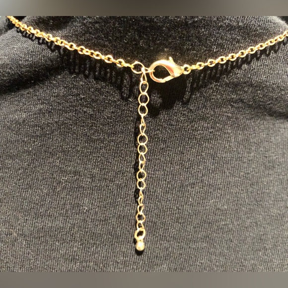 HAND CRAFTED upcycled vintage crystal an gold pendant necklace Beautiful sparkle - Picture 6 of 11